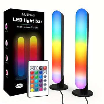 RGB Pickup Lights with Music Rhythm, Upgraded Model, USB Rechargeable, Christmas Decoration, RGB Light Bar.